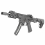 Страйкбольный пистолет-пулемет (King Arms) PDW 9mm SBR M-LOK (Black)