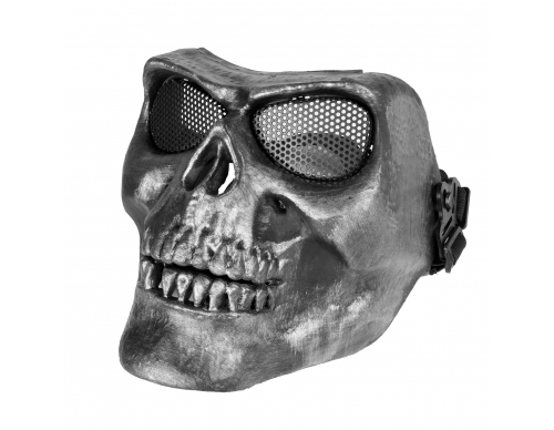 Маска (WoSport) V2 Skull (Round Hole Model) Silver